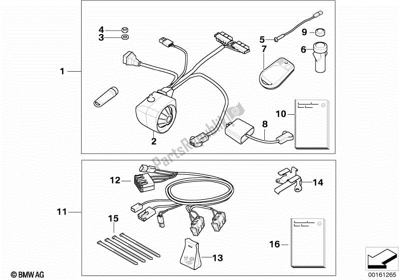 Tutte le parti per il Sistemi Di Allarme 5. 1 del BMW Rockster R 28 2002 - 2005