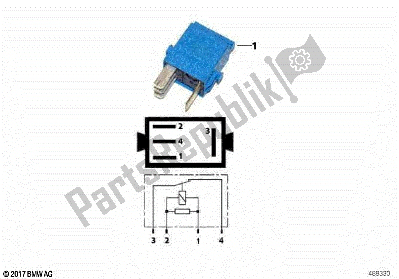 Todas las partes para Mini-relé Para Abridor, Azul de BMW Rockster R 28 2002 - 2005