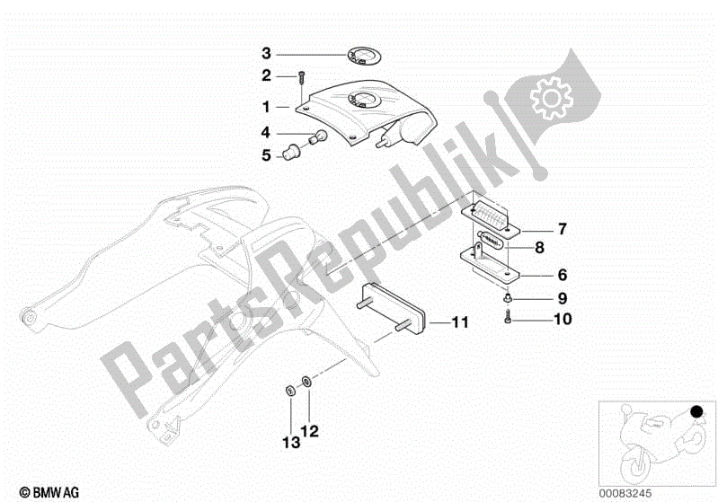 Todas las partes para Luz Trasera Y Luz De Matrícula de BMW Rockster R 28 2002 - 2005