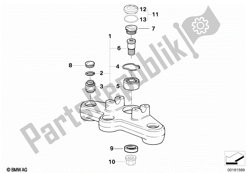 Todas las partes para Horquilla Cruzada Superior de BMW Rockster R 28 2002 - 2005