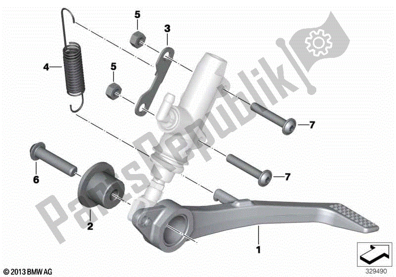 Toutes les pièces pour le Pédale De Frein du BMW S 1000R K 47 2013 - 2016