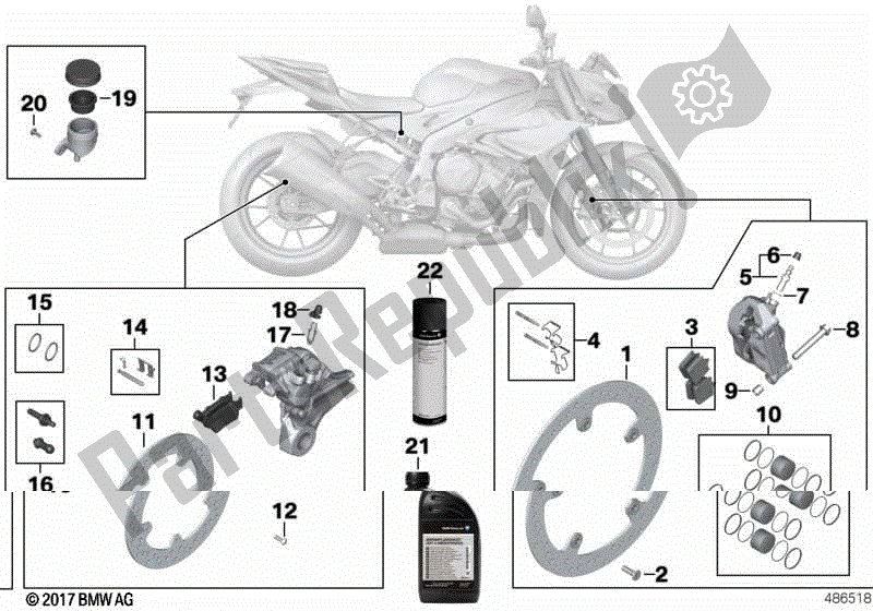 Toutes les pièces pour le Service De Freinage du BMW S 1000R K 47 2013 - 2016