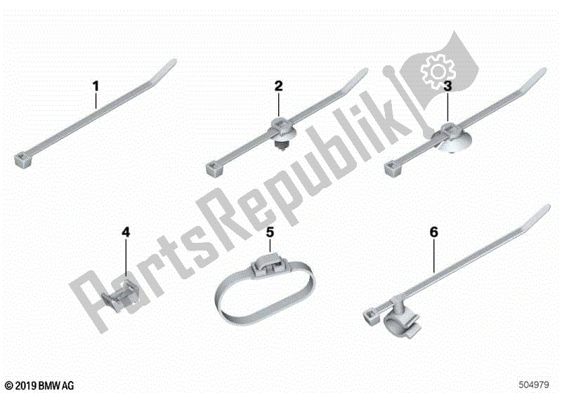 Todas las partes para Atadura De Cables, Atadura De Cables Con Soporte de BMW S 1000R K 47 2013 - 2016