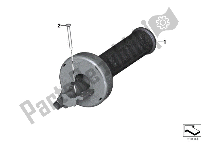 Todas las partes para Puño Del Acelerador Electrónico, Sin Calefacción de BMW S 1000R K 47 2013 - 2016