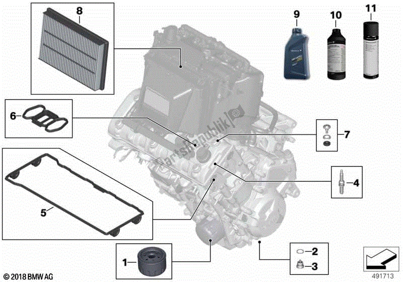 Todas las partes para Aceite De Motor / Servicio De Mantenimiento de BMW S 1000R K 47 2013 - 2016