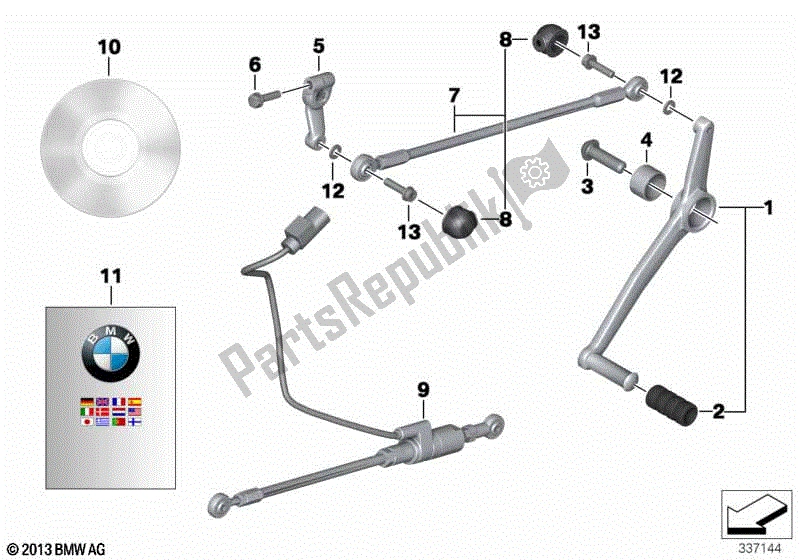 Todas las partes para Piezas De Cambio De Marchas Externas / Palanca De Cambio de BMW S 1000R K 47 2013 - 2016