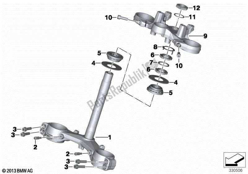 Todas las partes para Puente De Horquilla de BMW S 1000R K 47 2013 - 2016