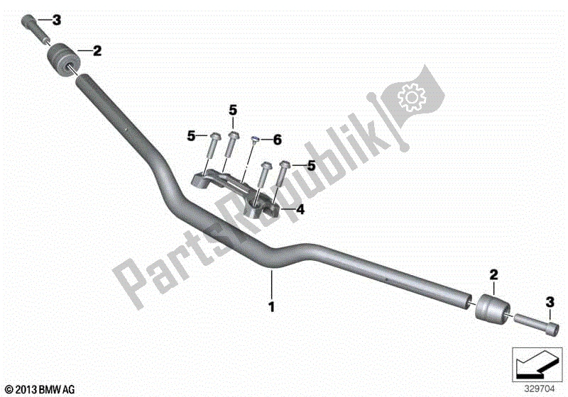 Alle onderdelen voor de Stuur van de BMW S 1000R K 47 2013 - 2016