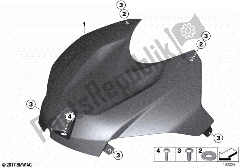 Todas las partes para Cubierta De Carbono Hp Para Airbox de BMW S 1000R K 47 2013 - 2016