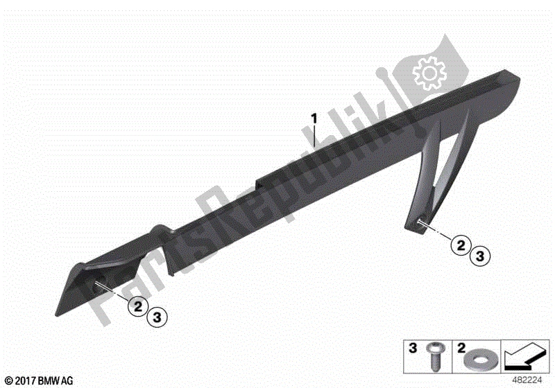 Todas las partes para Protector De Cadena De Fibra De Carbono Hp de BMW S 1000R K 47 2013 - 2016