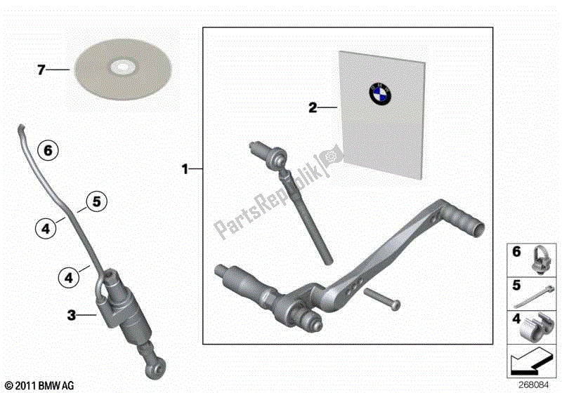 Alle onderdelen voor de Omkering Van Het Schakelpatroon Van De Hp Race van de BMW S 1000R K 47 2013 - 2016