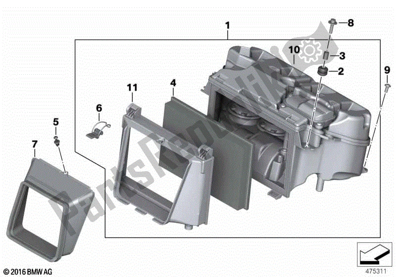 Todas las partes para Sistema De Sonido De Admisión de BMW S 1000R K 47 2013 - 2016