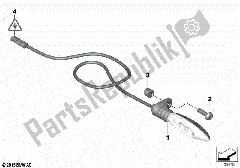 Todas las partes para Intermitentes Led, Traseros de BMW S 1000R K 47 2013 - 2016