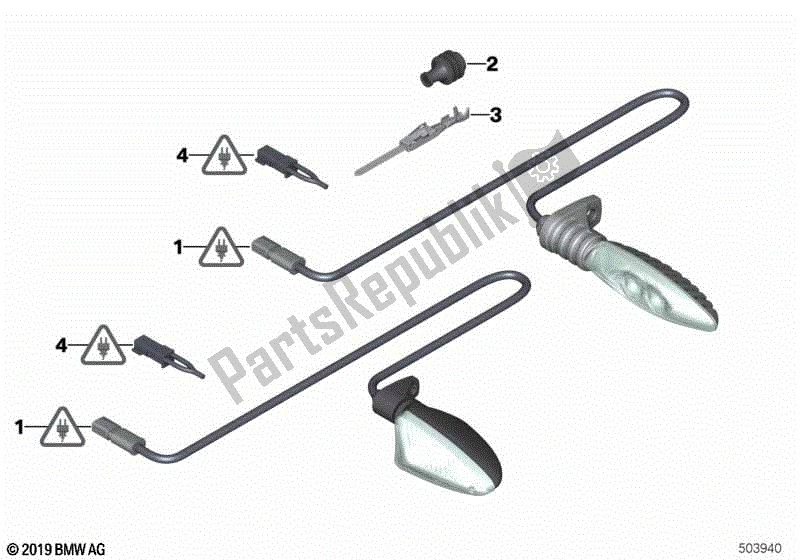Todas las partes para Conector De Reparación, Lámpara Indicadora de BMW S 1000R K 47 2013 - 2016