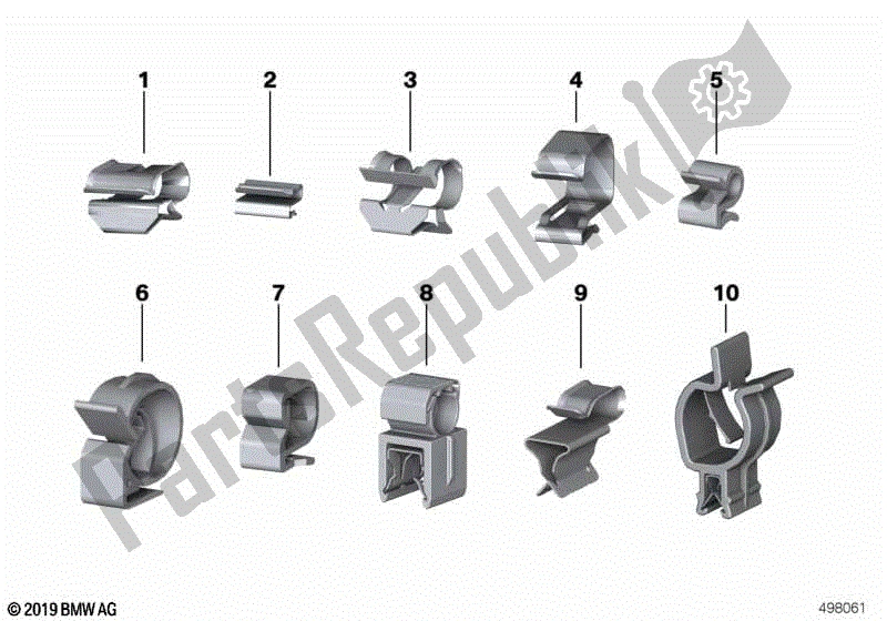 Todas las partes para Clips De Retención, Clips De Línea de BMW S 1000R K 47 2013 - 2016