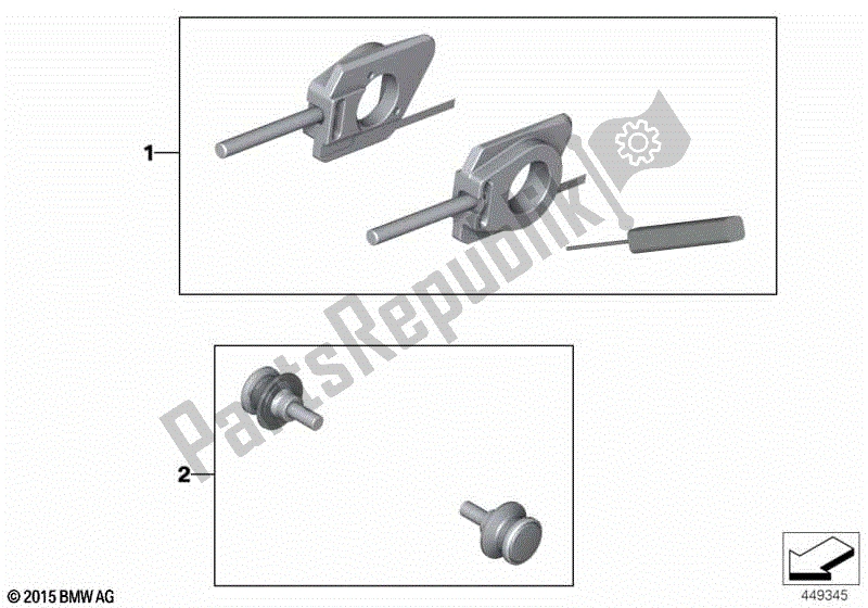 Toutes les pièces pour le Ensemble, Tendeur De Chaîne Hp du BMW S 1000R K 47 2013 - 2016