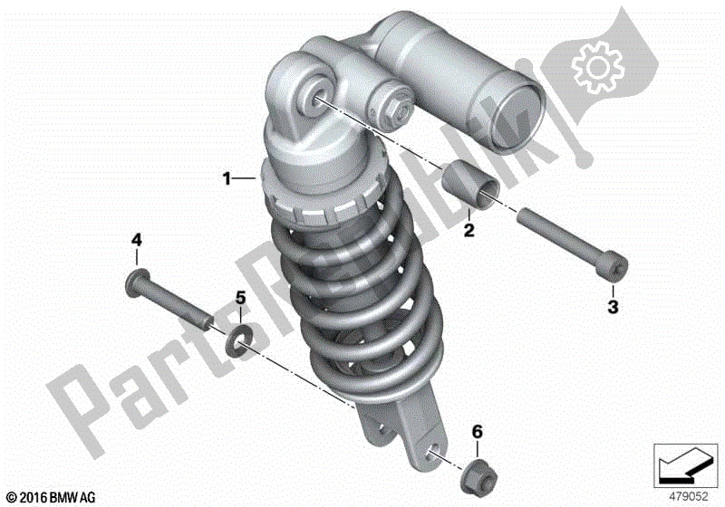 Todas las partes para Puntal De Resorte, Trasero de BMW S 1000R K 47 2013 - 2016