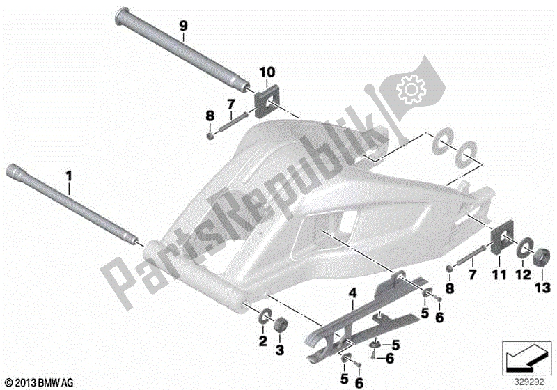 Todas las partes para Brazo De Arrastre - Piezas Montadas de BMW S 1000R K 47 2013 - 2016