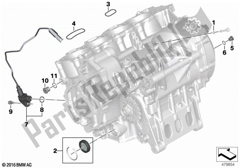 Todas las partes para Piezas De Montaje De La Carcasa Del Motor de BMW S 1000R K 47 2017 - 2020