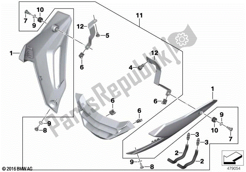 Todas las partes para Spoiler Del Motor de BMW S 1000R K 47 2017 - 2020