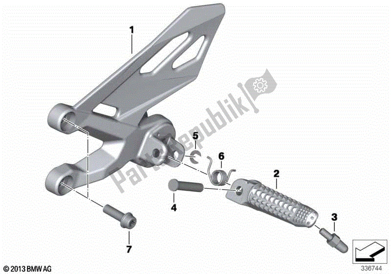 Todas las partes para Reposapiés, Delantero de BMW S 1000R K 47 2017 - 2020