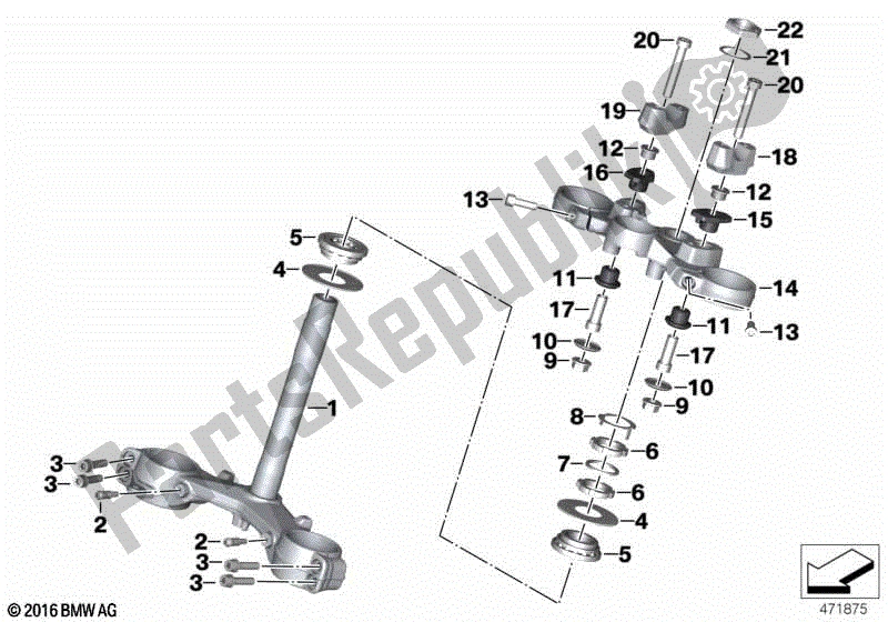 Todas las partes para Puente De Horquilla de BMW S 1000R K 47 2017 - 2020