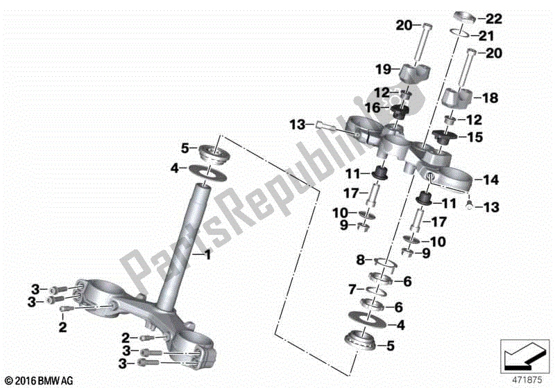 Todas las partes para Puente De Horquilla de BMW S 1000R K 47 2017 - 2020