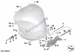 Fuel tank mounting hardware