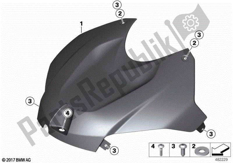 Todas las partes para Cubierta De Carbono Hp Para Airbox de BMW S 1000R K 47 2017 - 2020