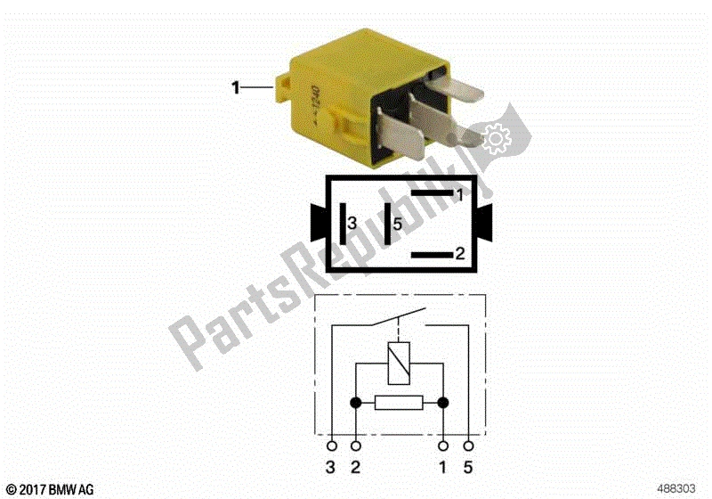 Todas las partes para Minirelay, Hacer Contacto, Amarillo de BMW S 1000R K 47 2017 - 2020