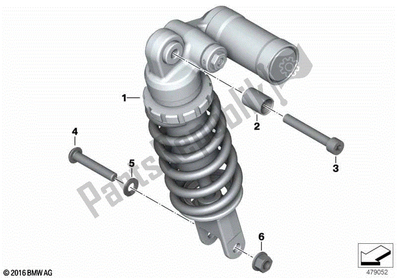 Todas las partes para Puntal De Resorte, Trasero de BMW S 1000R K 47 2017 - 2020