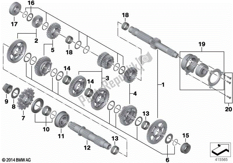 Toutes les pièces pour le Arbres De Transmission du BMW S 1000R K 47 2017 - 2020