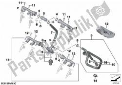 válvulas / tuberías del sistema de inyección de combustible