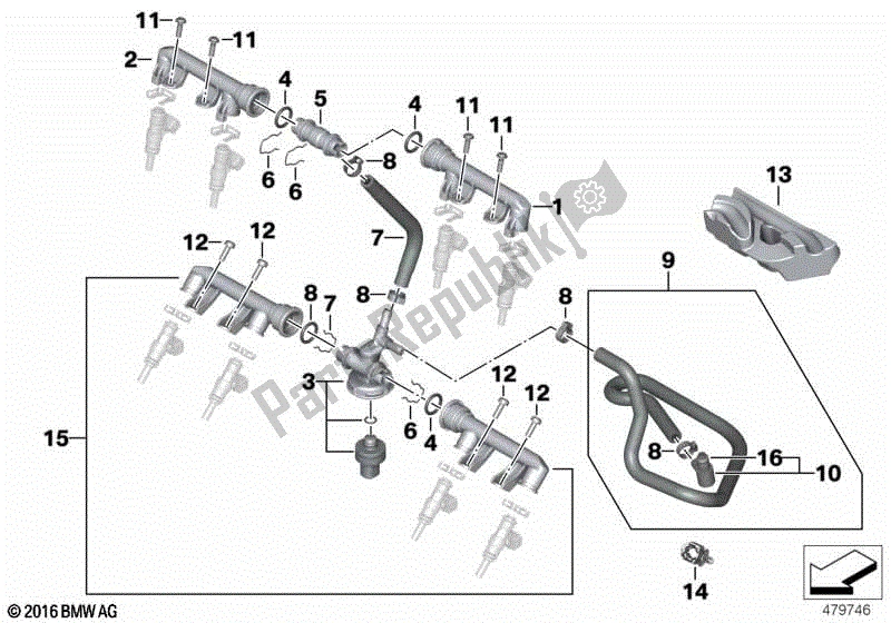 Todas las partes para Válvulas / Tuberías Del Sistema De Inyección De Combustible de BMW S 1000R K 47 2017 - 2020