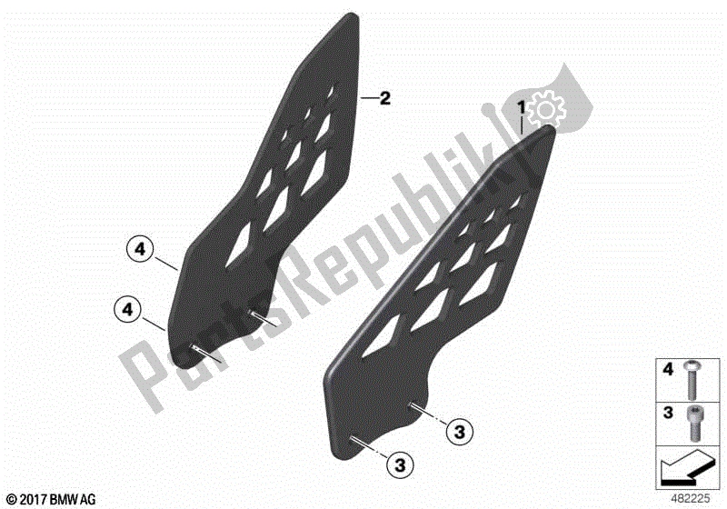 Todas as partes de Protetor De Calcanhar De Carbono Hp do BMW S 1000 RR K 46 2009 - 2011