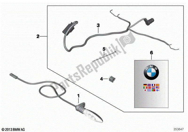 Toutes les pièces pour le Clignotant à Led du BMW S 1000 RR K 46 2009 - 2011