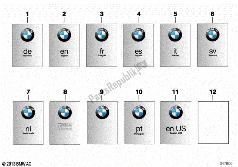 Todas as partes de Manual Do Proprietário do BMW S 1000 RR K 46 2009 - 2011