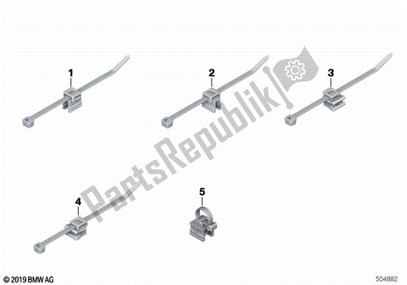 Alle onderdelen voor de Kabelbinder Met Beugel, Randclip van de BMW S 1000 RR K 46 2012 - 2014