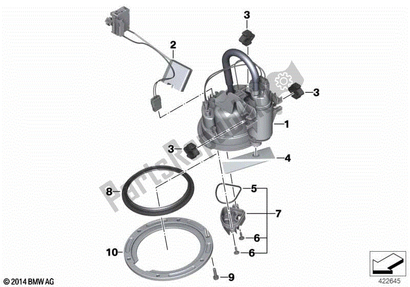Todas las partes para Bomba De Combustible Y Sensor De Nivel De Combustible de BMW S 1000 RR K 46 2012 - 2014