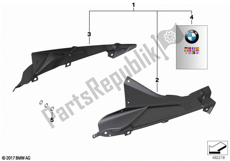 Alle onderdelen voor de Hp Koolstofvezel Plakkaatbevestigingen van de BMW S 1000 RR K 46 2012 - 2014