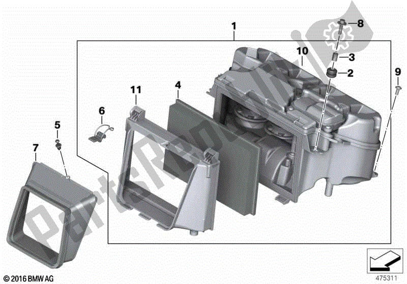 Wszystkie części do System D? Wi? Kowy Wlotu BMW S 1000 RR K 46 2012 - 2014