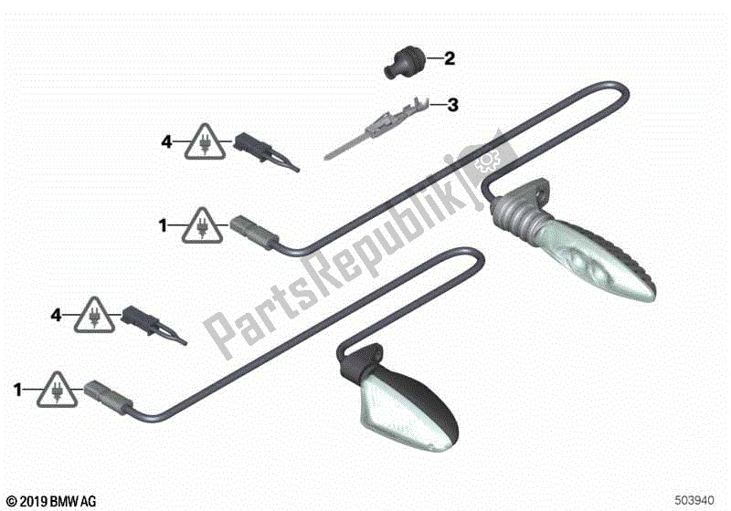 Alle onderdelen voor de Reparatie Connector, Controlelampje van de BMW S 1000 RR K 46 2012 - 2014