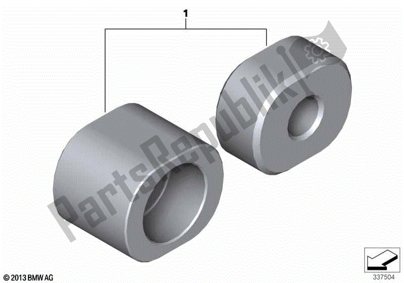 Alle onderdelen voor de Set Excentrische Steunen van de BMW S 1000 RR K 46 2012 - 2014