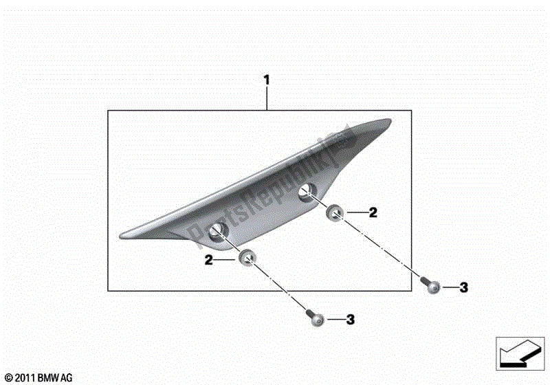 Alle onderdelen voor de Slipstream Deflector van de BMW S 1000 RR K 46 2012 - 2014