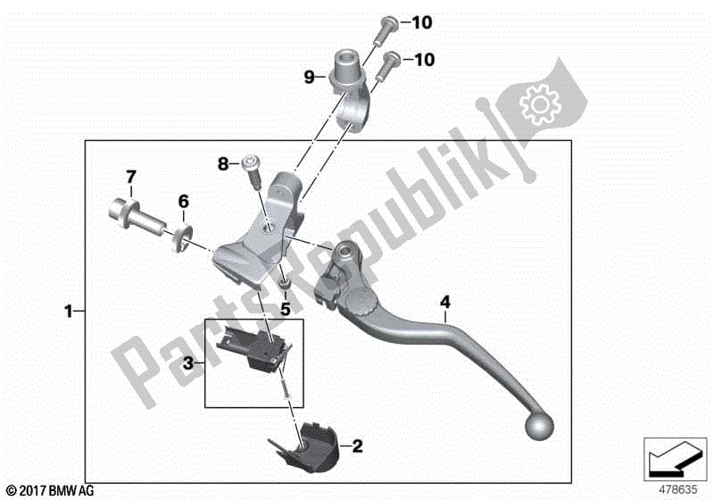 Alle onderdelen voor de Koppelingsbediening van de BMW S 1000 RR K 67 2019 - 2021