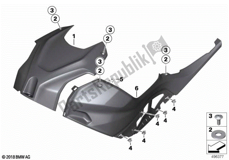 All parts for the Cover For Fuel Tank of the BMW S 1000 RR K 67 2019 - 2021