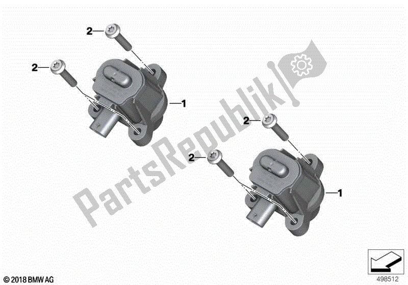 Todas las partes para Leva Del Interruptor Del Ajustador Del árbol De Levas De Escape de BMW S 1000 RR K 67 2019 - 2021