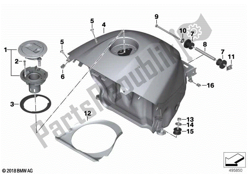 Tutte le parti per il Serbatoio Carburante / Raccordi Di Montaggio del BMW S 1000 RR K 67 2019 - 2021