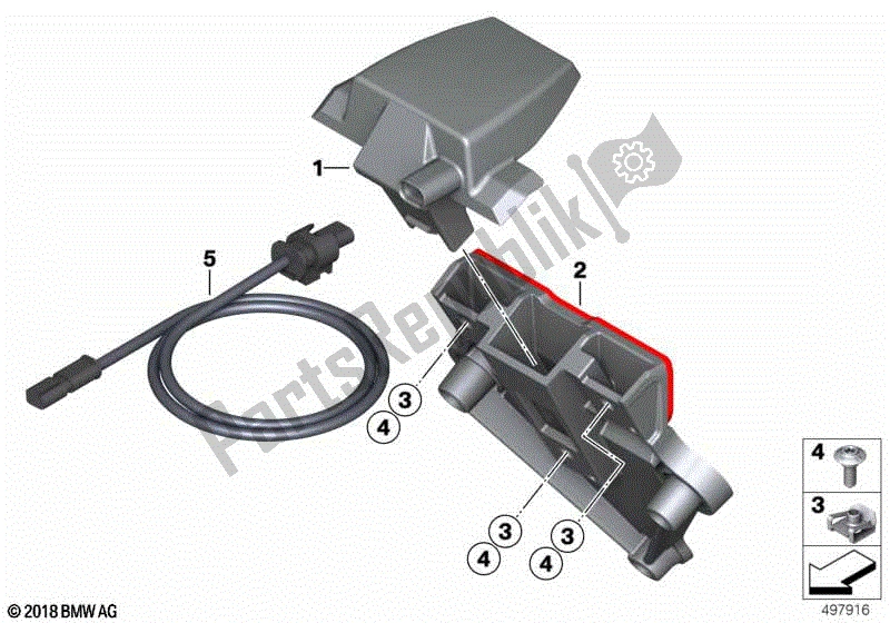 Toutes les pièces pour le Feu De Plaque D'immatriculation, à Led du BMW S 1000 RR K 67 2019 - 2021