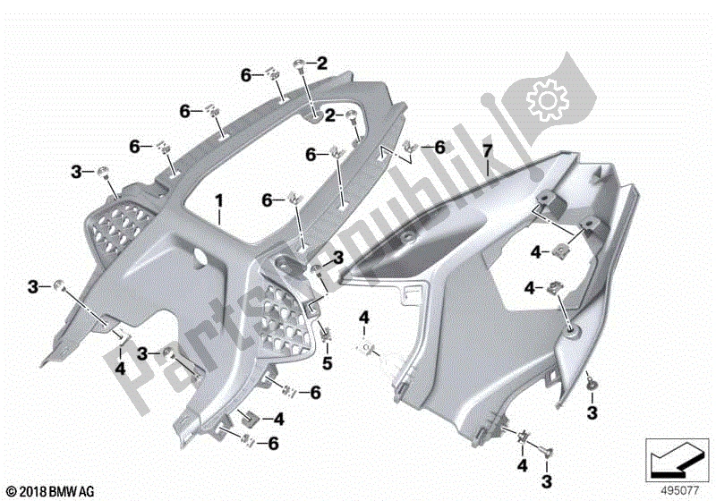 Tutte le parti per il Parte Della Coda del BMW S 1000 RR K 67 2019 - 2021